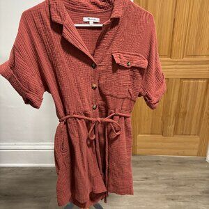Madewell Safari Romper - Copper